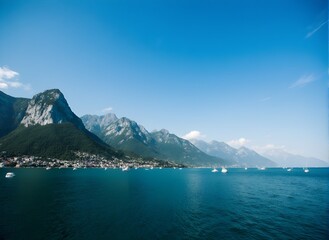 Tranquil Lake Mountain View