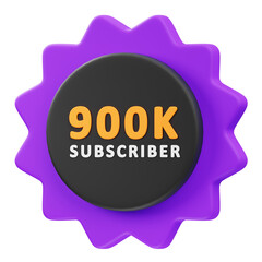3d subscriber count badge social media