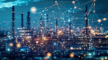 Smart industry. Industrial and technology innovation. Modernization and automation concept. Internet. IOT.