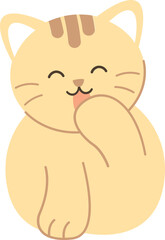 Cute Cat Simple Illustration