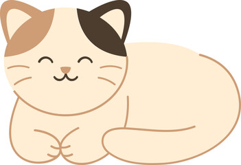 Cute Cat Simple Illustration