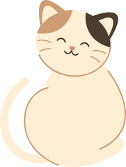 Cute Cat Simple Illustration