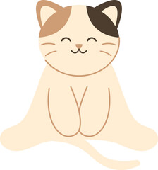 Cute Cat Simple Illustration
