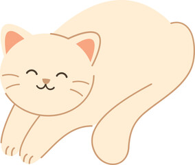 Cute Cat Simple Illustration