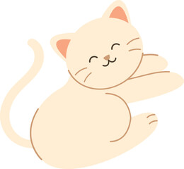 Cute Cat Simple Illustration