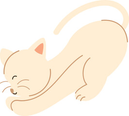 Cute Cat Simple Illustration