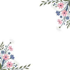 vector seamless pattern with flowers