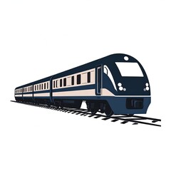 Train on tracks, side view