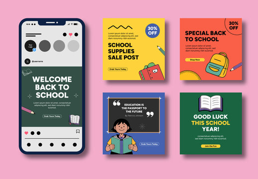 Back to School Social Media Post Template