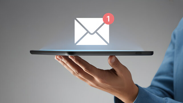 Receive important email notifications instantly on your modern tablet device for seamless communication