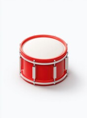 Red drum, circular, simple, 3D model