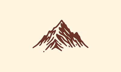 hand draw mountain logo