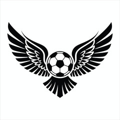 Soccer Ball with Wings Emblem