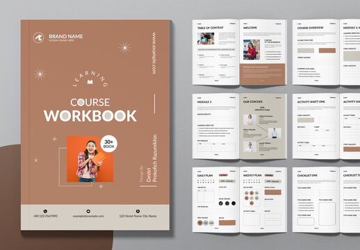 Editable Learning Course Workbook Design Layout