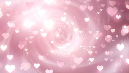 Pink heart vortex background with romance, love, and Valentines Day.