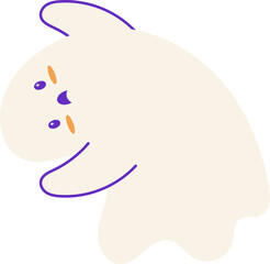 Cute Ghost Halloween Character