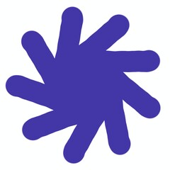 blue snowflake isolated on white