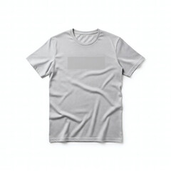 Plain grey t-shirt mockup on white background
