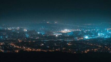 downtown. A mesmerizing night cityscape glows with colorful lights against a dark sky. real-estate listings, architecture portfolios, designed for real-estate listing and luxury residence showcases.