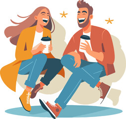 Happy_Young_Couple_Sitting_Together_and_Drinking_Coffee_–_Relaxed_Lifestyle