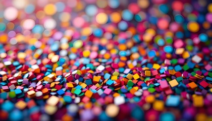 Bright and Festive Colorful Confetti Background for Party, Celebration, and Creative Design Projects
