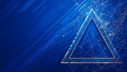 Modern Blue Background with Abstract Line Triangles for Stylish Banner, Flyer, and Presentation Design