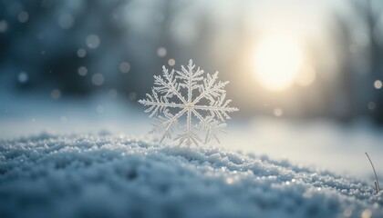 Winter snowflake close-up nature landscape frosty environment serene viewpoint beauty in ice