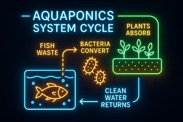 Aquaponics System Cycle with Fish and Plant Symbiosis for Sustainable Farming