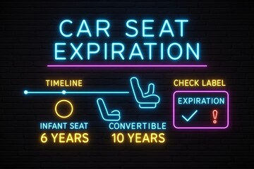 Car Seat Expiration Date and Safety Guidelines Infographic for Parents