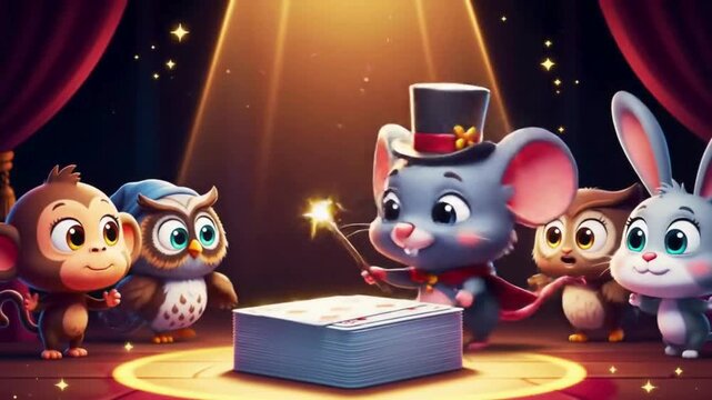 Adorable Animals Magic Show: Mouse Magician and Friends