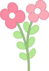 Illustration of Pastel Color Flowers