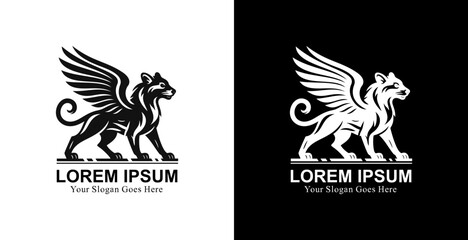 Winged civet logo design with modern style