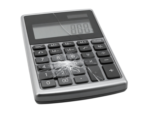 Calculator with Broken Screen Transparent PNG