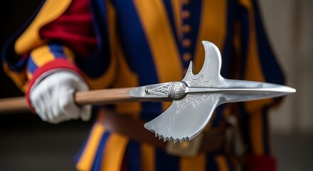 Obraz premium Ceremonial Halberd Guarding Tradition and History