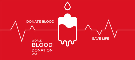 World Blood Donation Day Red Awareness Campaign Graphic