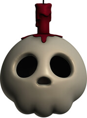 3d creepy ritual skull