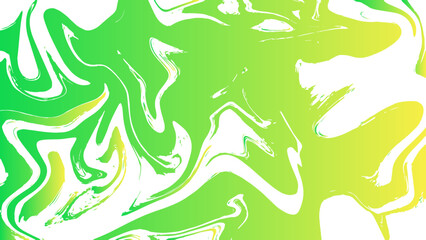 Fototapeta premium Abstract fluid marble texture featuring swirling green, yellow, and white tones. Liquid pattern flows with smooth curves with gradient effect. Vibrant, artistic, and perfect for digital art wallpapers