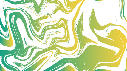 Abstract fluid marble texture featuring swirling green, yellow, and white tones. Liquid pattern flows with smooth curves with gradient effect. Vibrant, artistic, and perfect for digital art wallpapers
