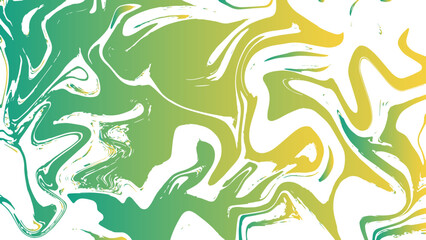 Abstract fluid marble texture featuring swirling green, yellow, and white tones. Liquid pattern flows with smooth curves with gradient effect. Vibrant, artistic, and perfect for digital art wallpapers