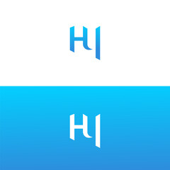 HY Monogram Logo  Gradient Blue Design