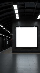 Blank Subway Station Advertisement Billboard Mockup