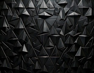 Abstract geometric pattern of dark pyramids