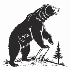 silhouette of a bear