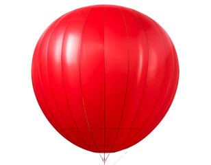 Obraz premium High-quality red party balloon floating isolated on transparent background PNG