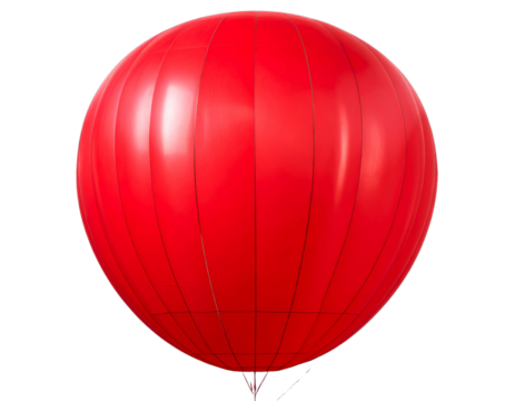  High-quality red party balloon floating isolated on transparent background PNG