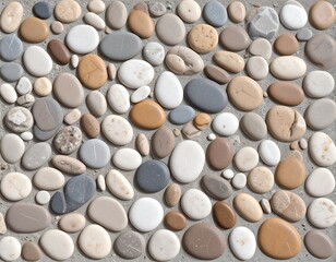 A textured pattern of various colored stones
