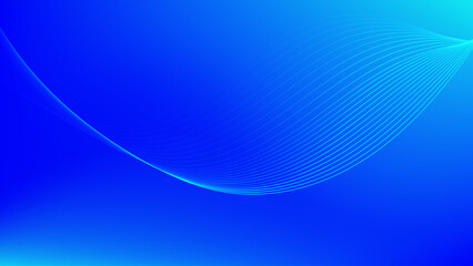 Wavy blended lines with blue gradient mesh abstract background nice for wallpaper or banner