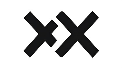 Obraz premium Two overlapping Xs, bold and simple