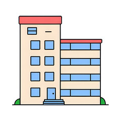 vector illustration of modern building