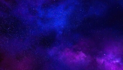Deep Blue And Purple Nebula Starfield Wallpaper
